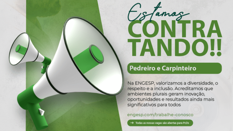 Vagas Abertas: Pedreiro e Carpinteiro