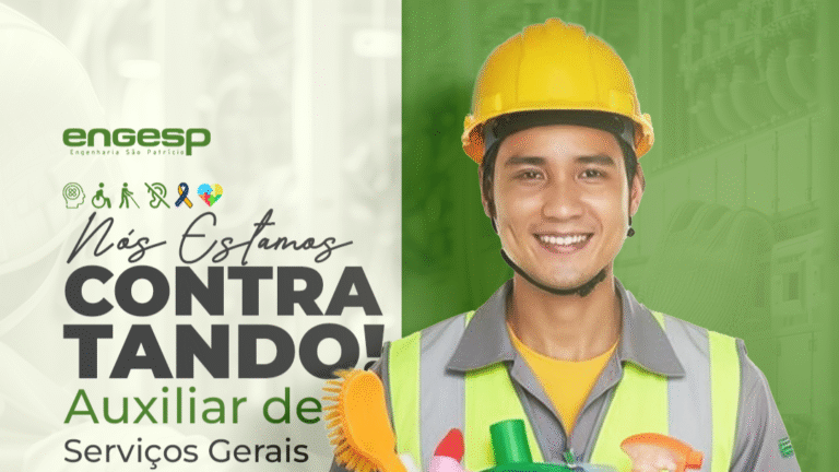 Oportunidade: Auxiliar de Serviços Gerais (ASG)