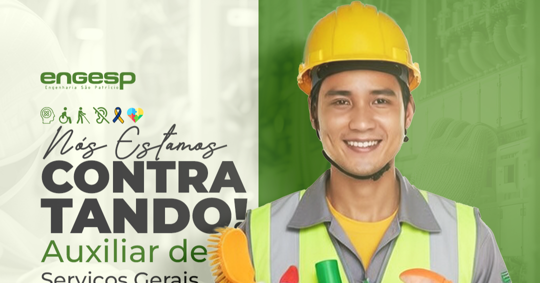 Oportunidade: Auxiliar de Serviços Gerais (ASG)